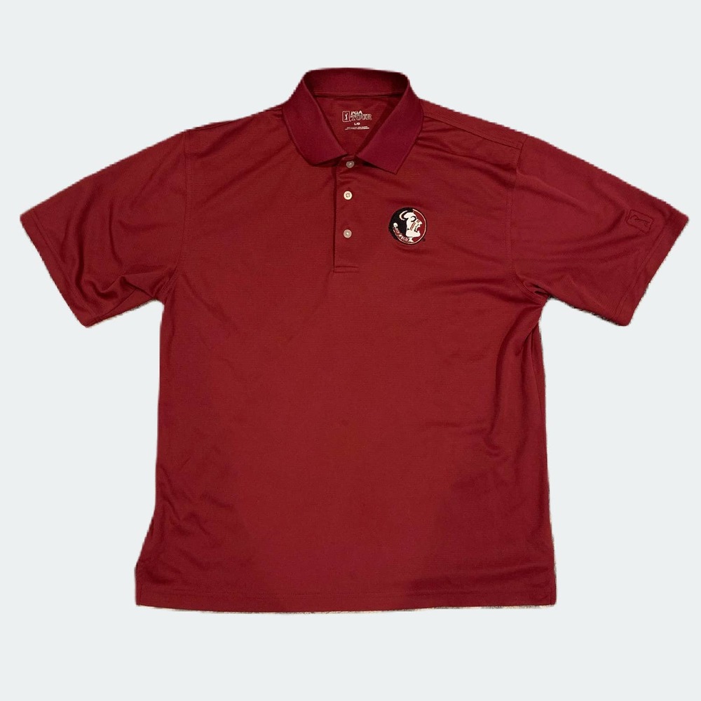 Florida State Seminoles FSU NCAA x PGA Tour Golf Polo Shirt Men’s Size Large